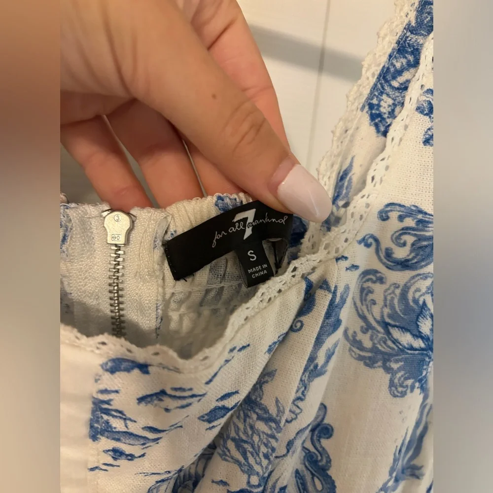 7 For All Mankind Marine Life Toile Dress NEVER WORN - Picture 14 of 14